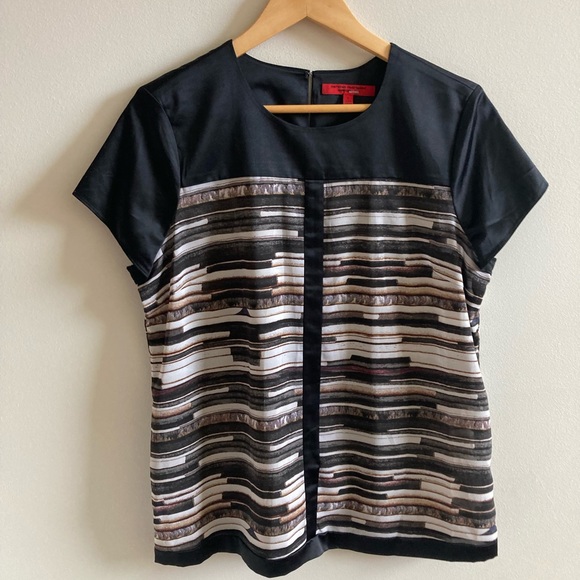Horizontal Blocked Blouse - Picture 1 of 5